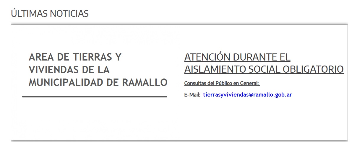 tierras y vivendas enviar mail