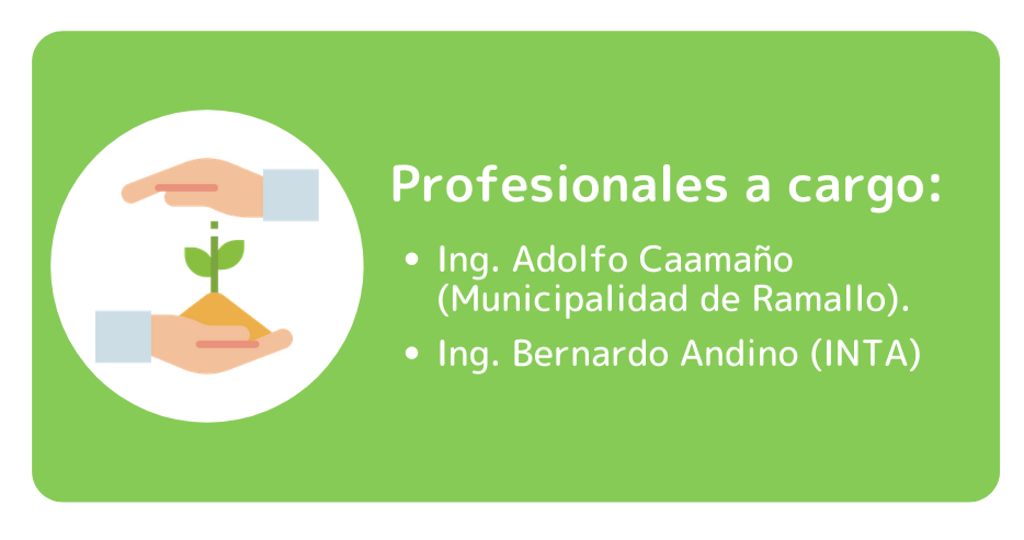 Profesionales a cargo: ingenieros Adolfo Caamaño por la Municipalidad de Ramallo y Bernardo Andino por INTA